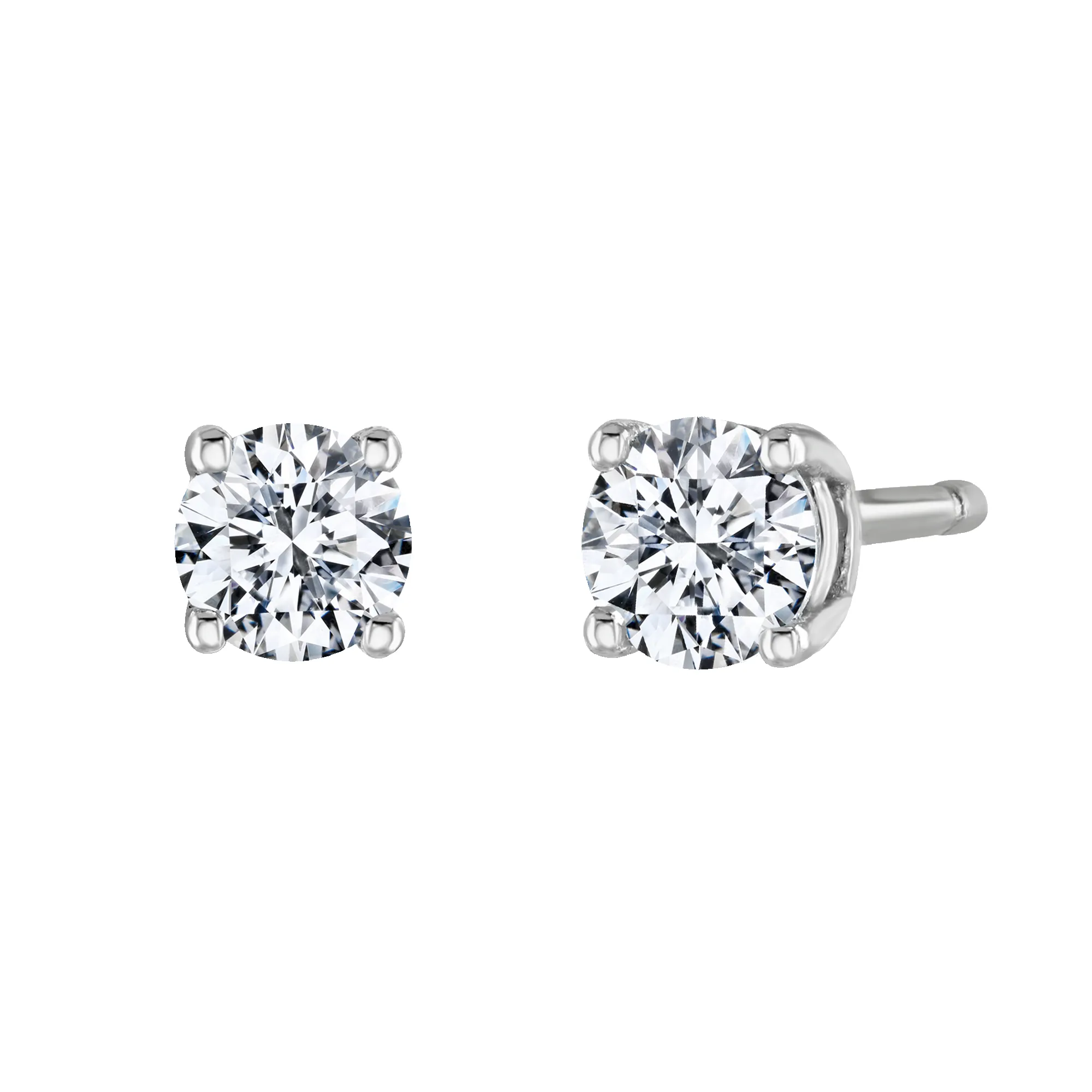 18ct White Gold 0.30ct Lab Grown Diamond Solitaire Stud Earrings sold by Jura Watches