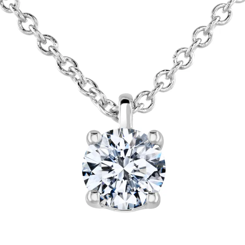 18ct White Gold 0.40ct Lab Grown Diamond Solitaire Necklace sold by Jura Watches