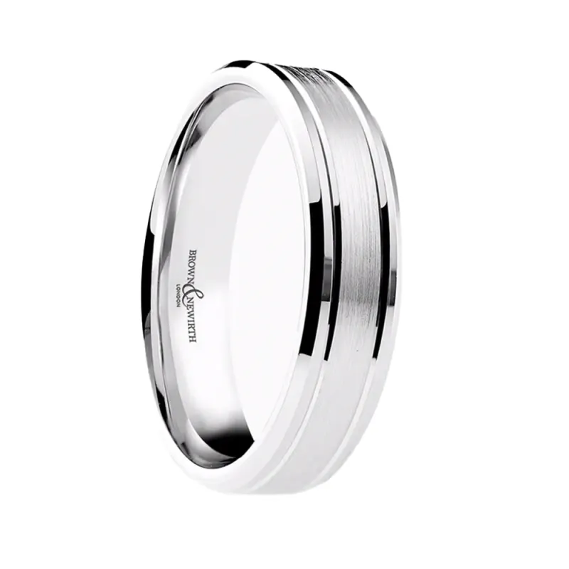 Platinum 5mm Urban Wedding Ring sold by Jura Watches