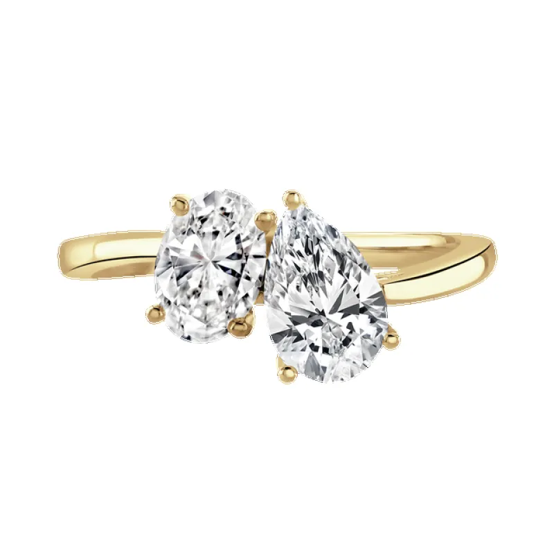 18ct Yellow Gold 1.8ct Laboratory Grown Diamond 'Toi et Moi' Ring sold by Jura Watches