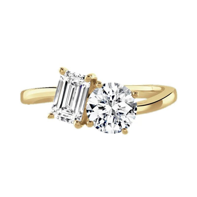 18ct Yellow Gold 1.8ct Laboratory Grown Diamond 'Toi et Moi' Ring sold by Jura Watches