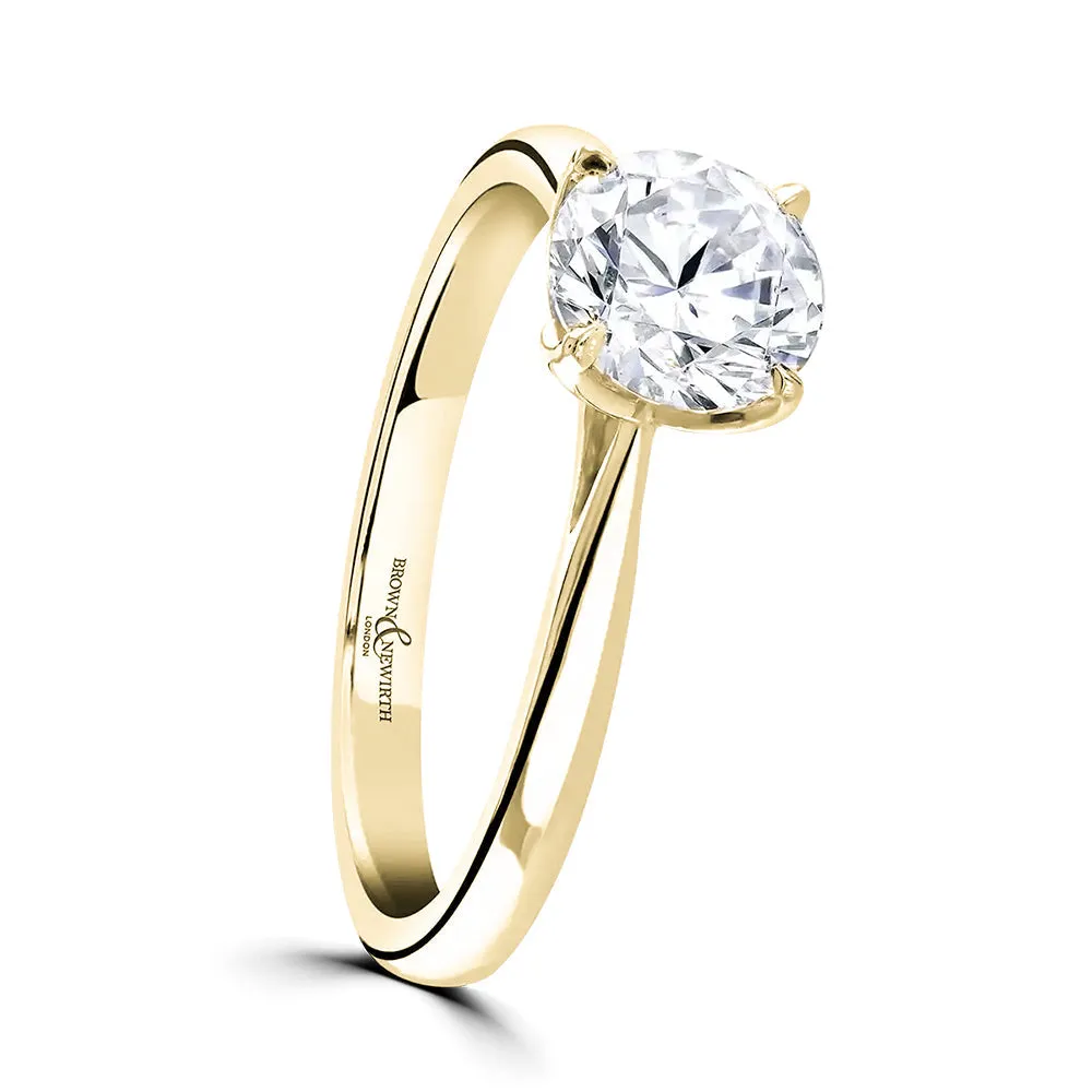 18ct Yellow Gold 2ct Round Brilliant Cut Laboratory Grown Diamond Solitaire sold by Jura Watches product image thumbnail 2