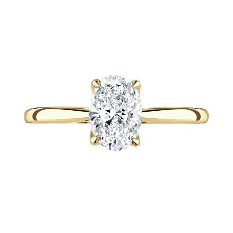 18ct Yellow Gold 1ct Oval Cut Laboratory Grown Diamond Solitaire sold by Jura Watches
