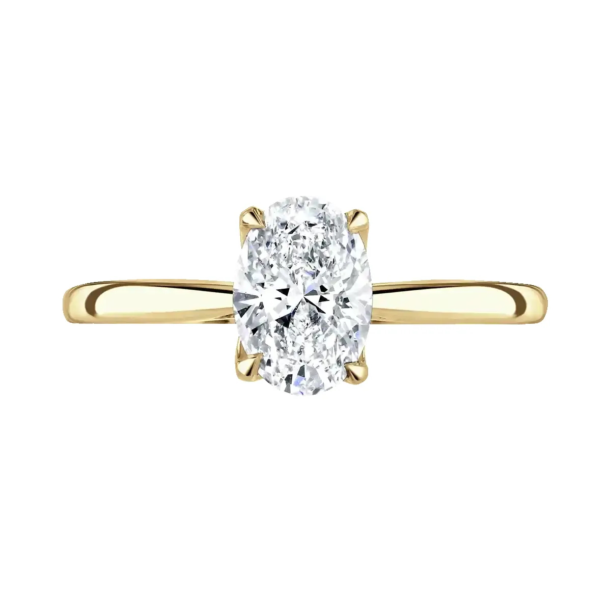 18ct Yellow Gold 2ct Oval Cut Laboratory Grown Diamond Solitaire sold by Jura Watches