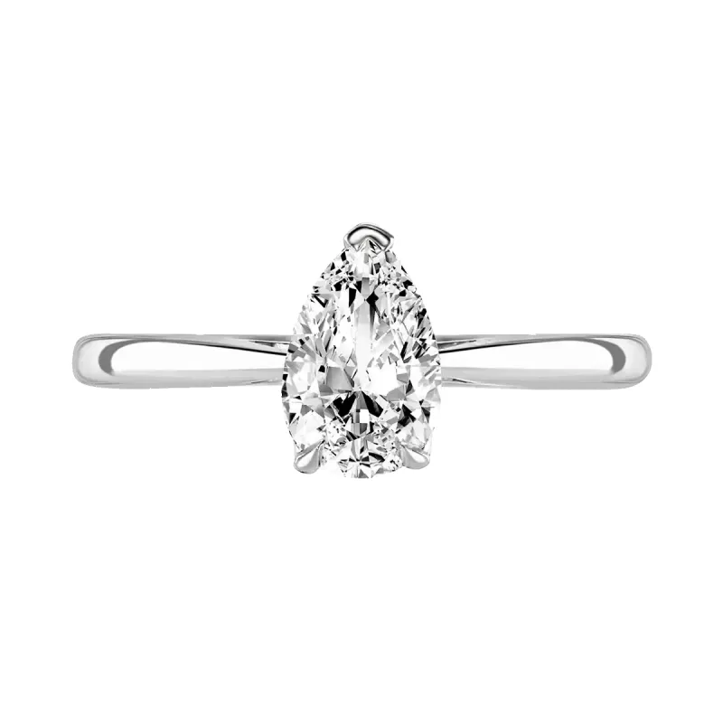 Platinum 1ct Pear Cut Laboratory Grown Diamond Solitaire sold by Jura Watches