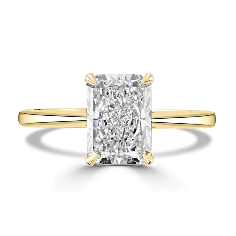 18ct Yellow Gold 1ct Radiant Cut Laboratory Grown Diamond Solitaire sold by Jura Watches