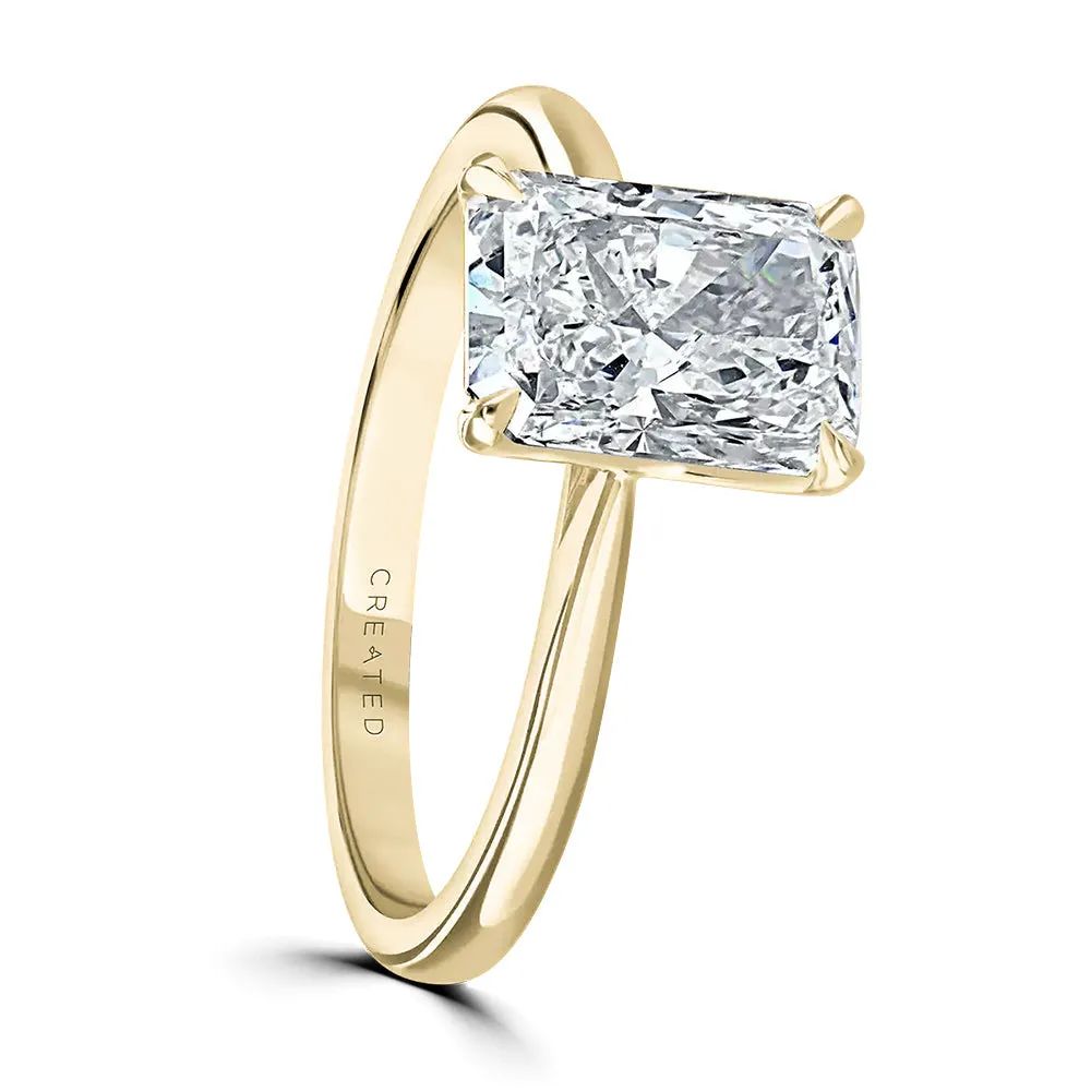 18ct Yellow Gold 1ct Radiant Cut Laboratory Grown Diamond Solitaire sold by Jura Watches product image thumbnail 2
