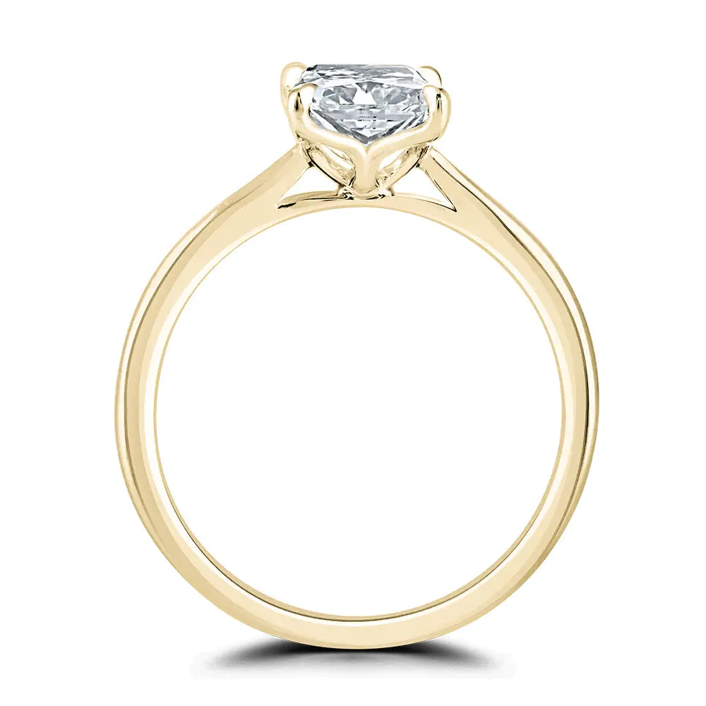 18ct Yellow Gold 1ct Radiant Cut Laboratory Grown Diamond Solitaire sold by Jura Watches product image thumbnail 3
