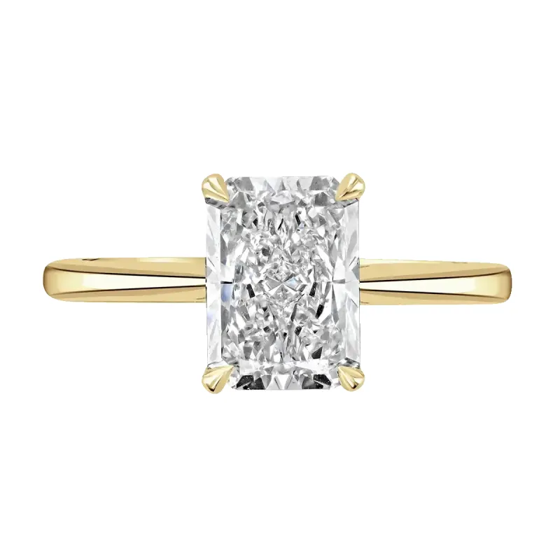 18ct Yellow Gold 3ct Radiant Cut Laboratory Grown Diamond Solitaire sold by Jura Watches