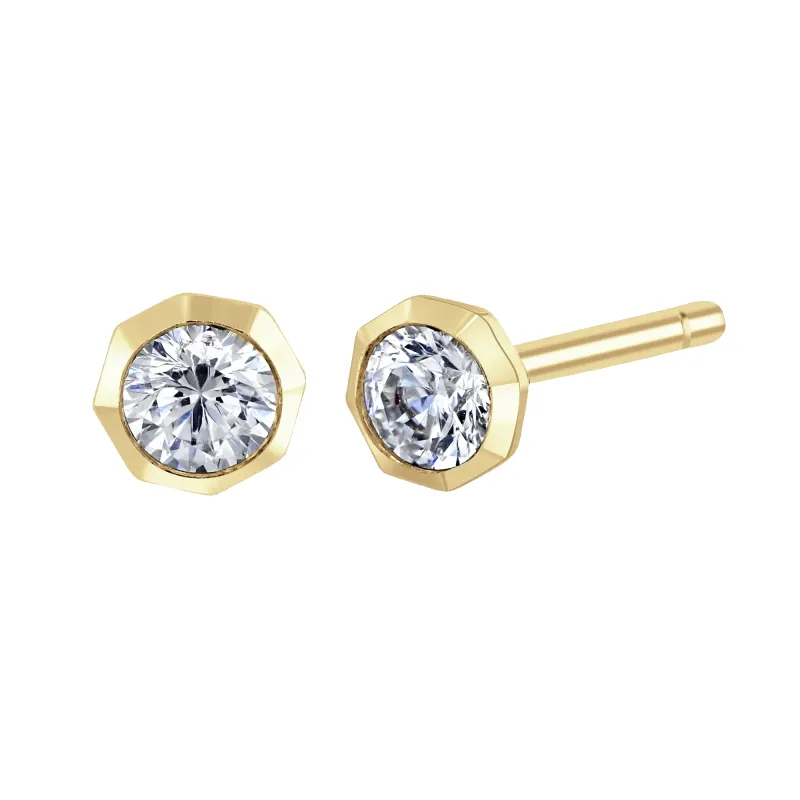 18ct Yellow Gold 2ct Total Lab Grown Diamond Studs sold by Jura Watches
