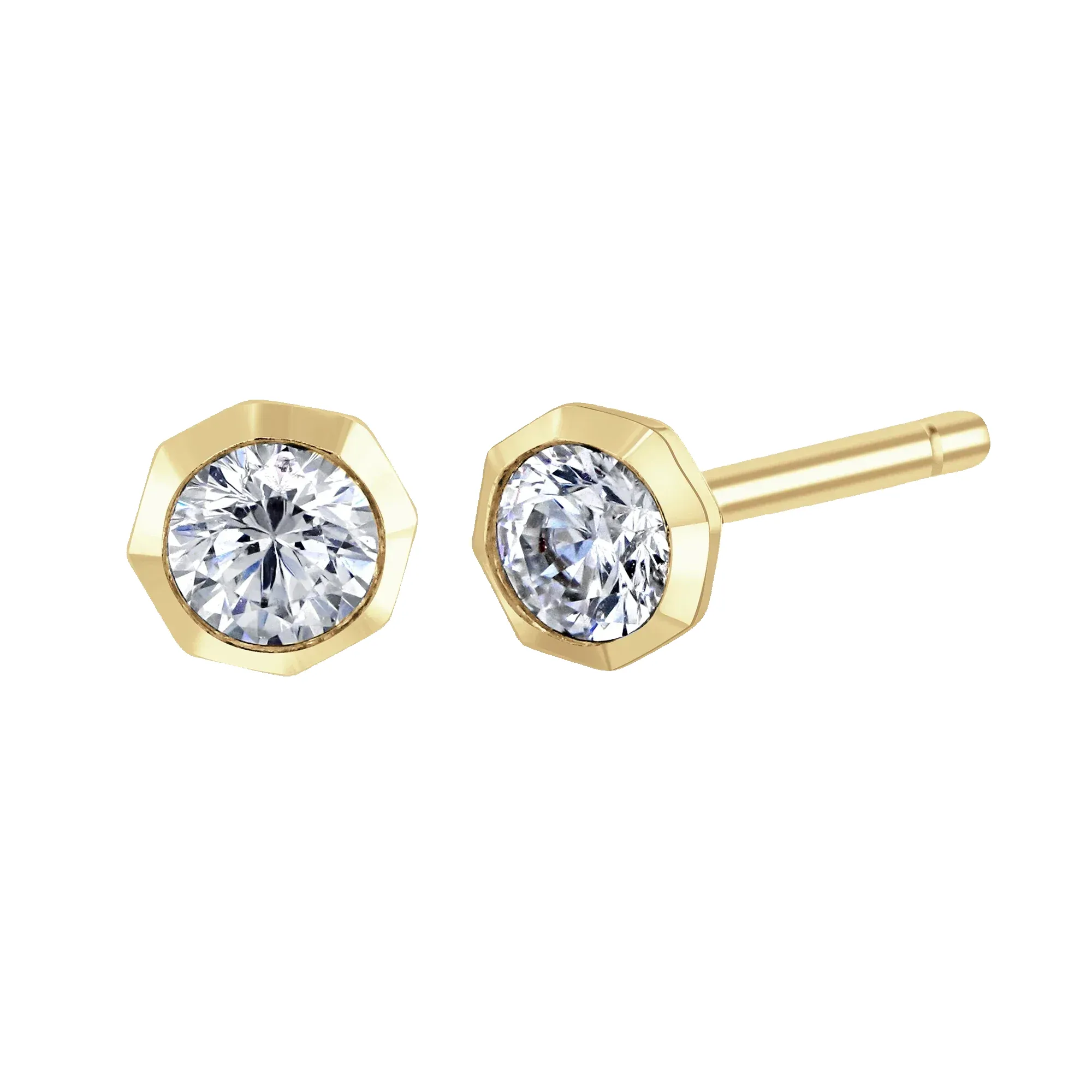 18ct Yellow Gold 2ct Total Lab Grown Diamond Studs sold by Jura Watches