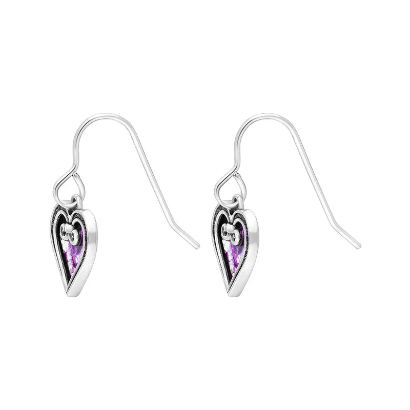 Sterling Silver Blue John Gate Heart Hook Earrings sold by Jura Watches product image thumbnail 2