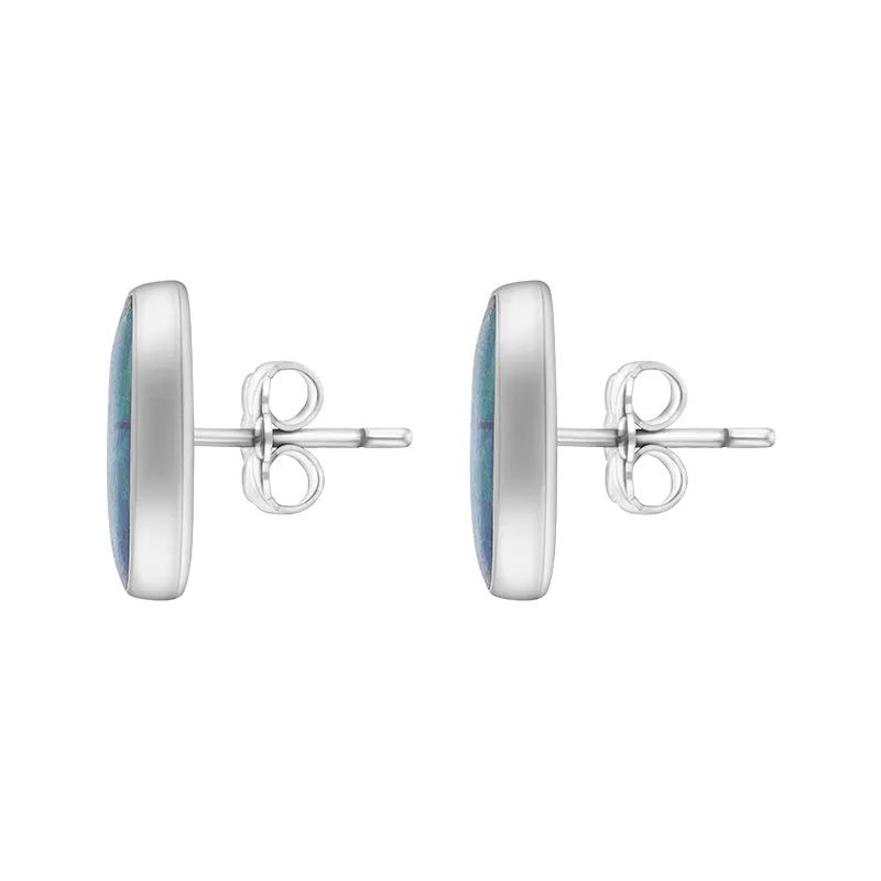 Sterling Silver Opal Abstract Doublet Stud Earrings sold by Jura Watches product image thumbnail 2