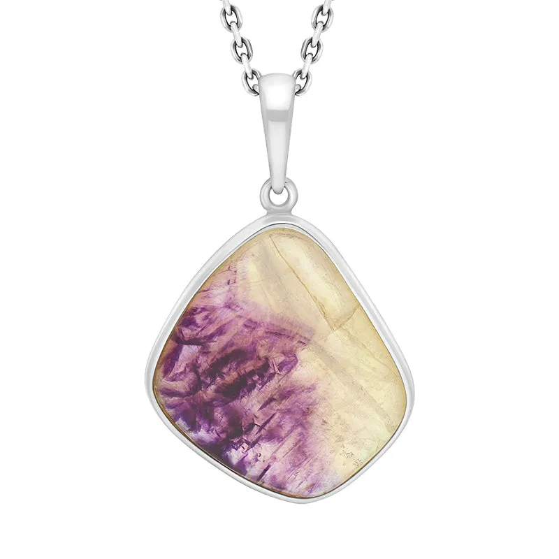 Sterling Silver Blue John Abstract Unique Necklace sold by Jura Watches