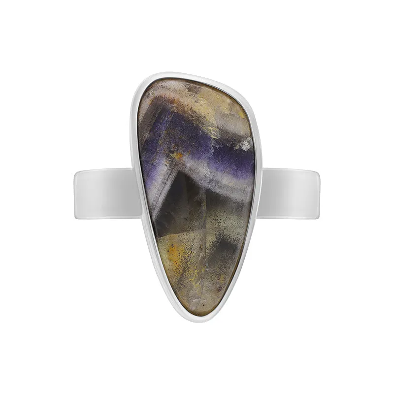 Sterling Silver Blue John Curved Triangle Unique Ring sold by Jura Watches product image thumbnail 2