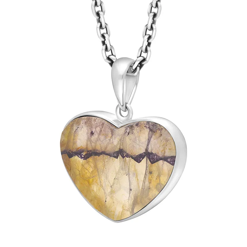 Sterling Silver Blue John Abstract Heart Unique Pendant sold by Jura Watches product image thumbnail 2