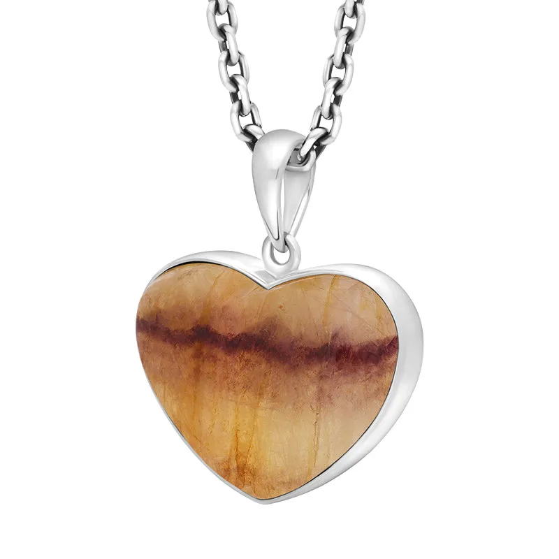 Sterling Silver Unique Blue John Heart Pendant sold by Jura Watches product image thumbnail 2