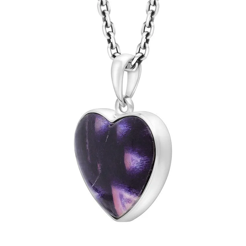 Sterling Silver Blue John Unique Heart Pendant sold by Jura Watches product image thumbnail 2