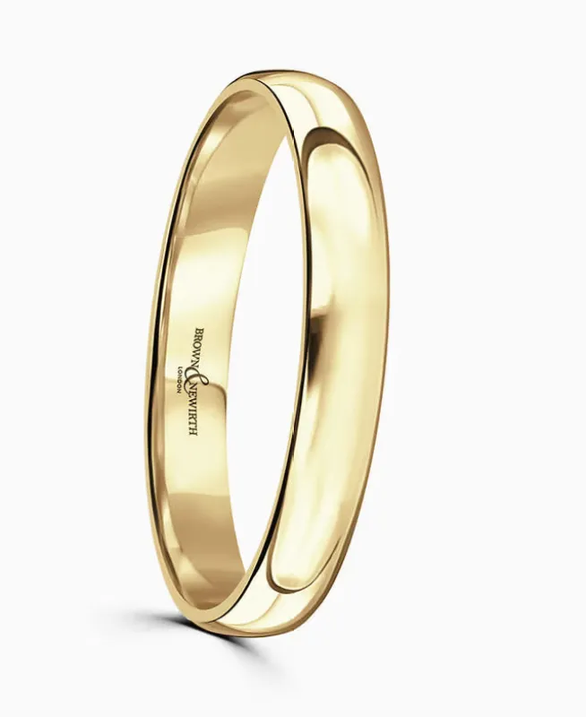 9ct Yellow Gold Ultra Light Gauge 3.5mm Ring sold by Jura Watches