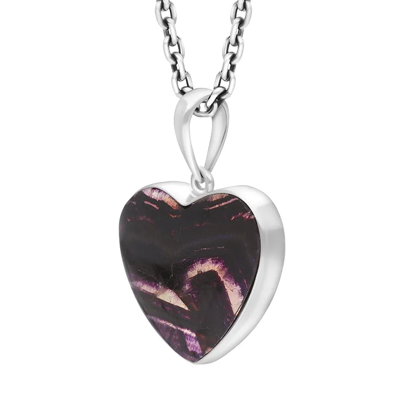 Sterling Silver Blue John Unique Heart Pendant sold by Jura Watches product image thumbnail 2