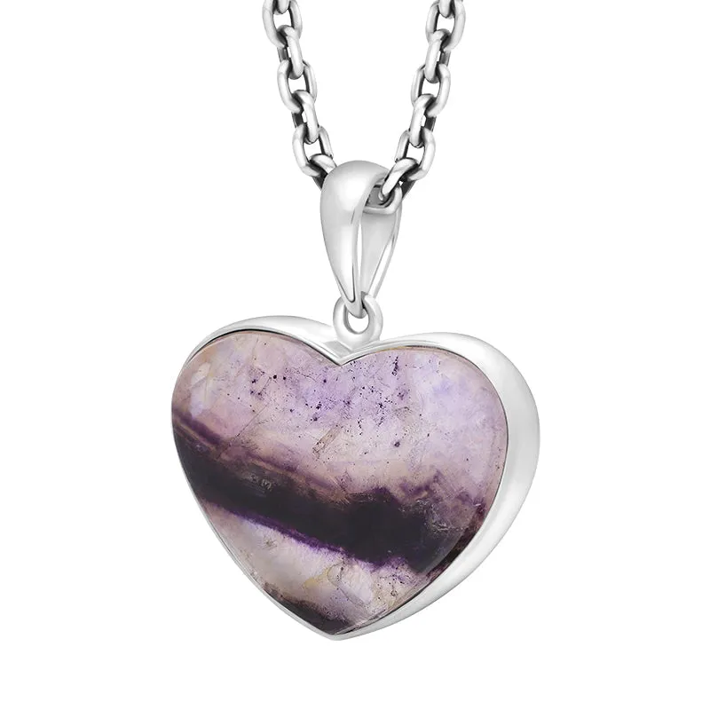 Sterling Silver Blue John Unique Heart Pendant sold by Jura Watches product image thumbnail 2