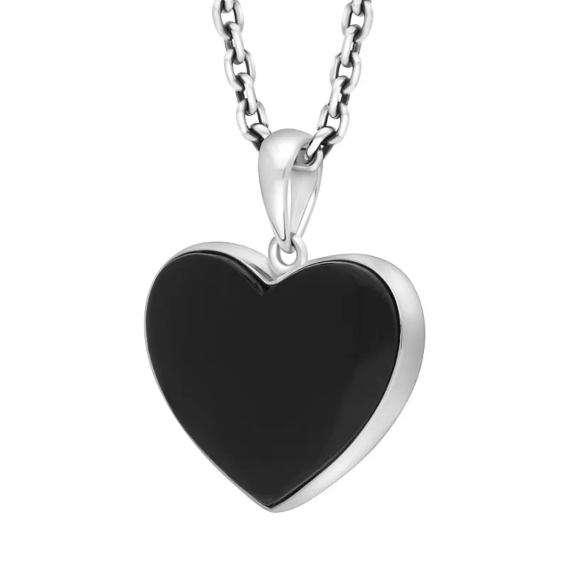 Sterling Silver Whitby Jet Unique Heart Pendant sold by Jura Watches product image thumbnail 2
