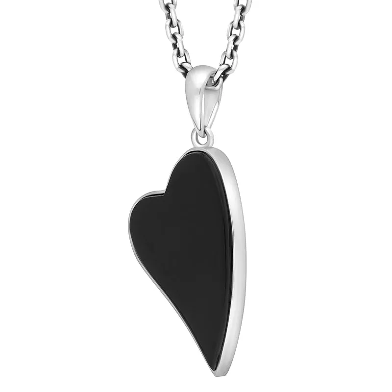 Sterling Silver Whitby Jet Unique Heart Pendant sold by Jura Watches product image thumbnail 2