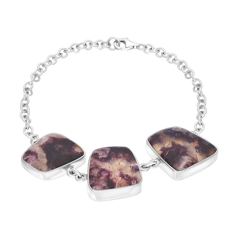 Sterling Silver Blue John Abstract Oval Unique Bracelet sold by Jura Watches product image thumbnail 2