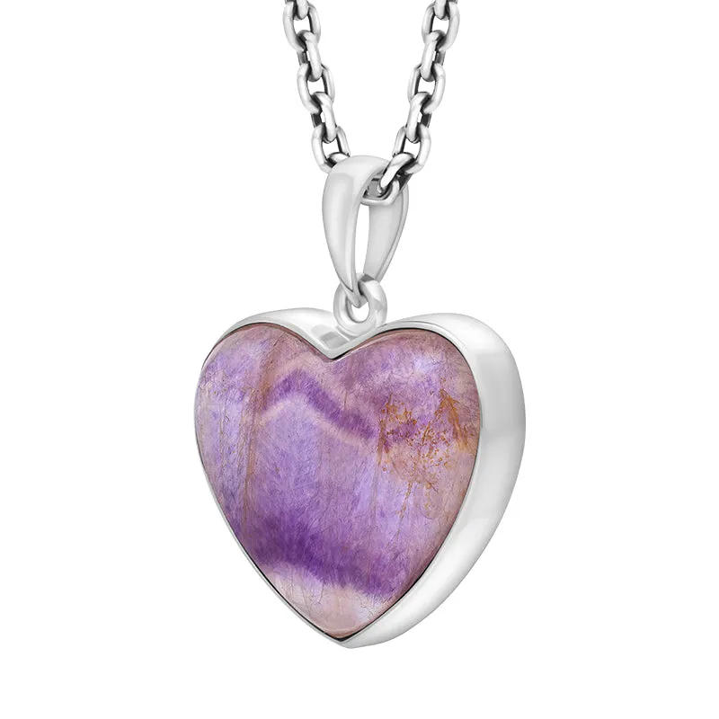 Sterling Silver Blue John Unique Heart Pendant sold by Jura Watches product image thumbnail 2