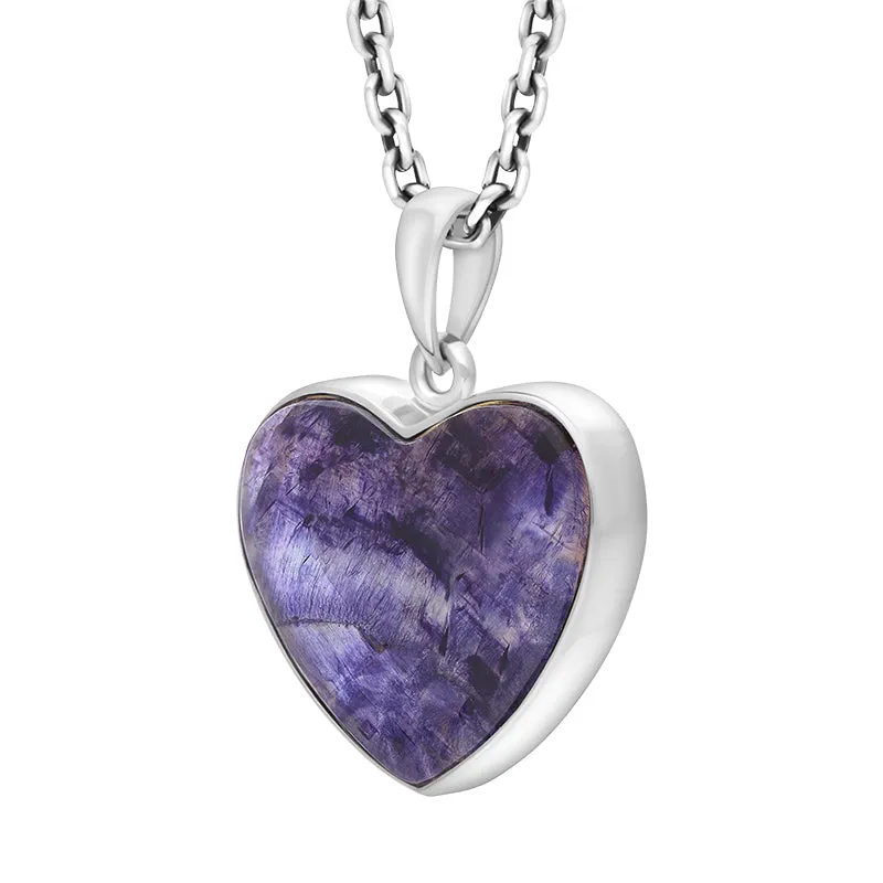 Sterling Silver Blue Unique Heart Pendant sold by Jura Watches product image thumbnail 2