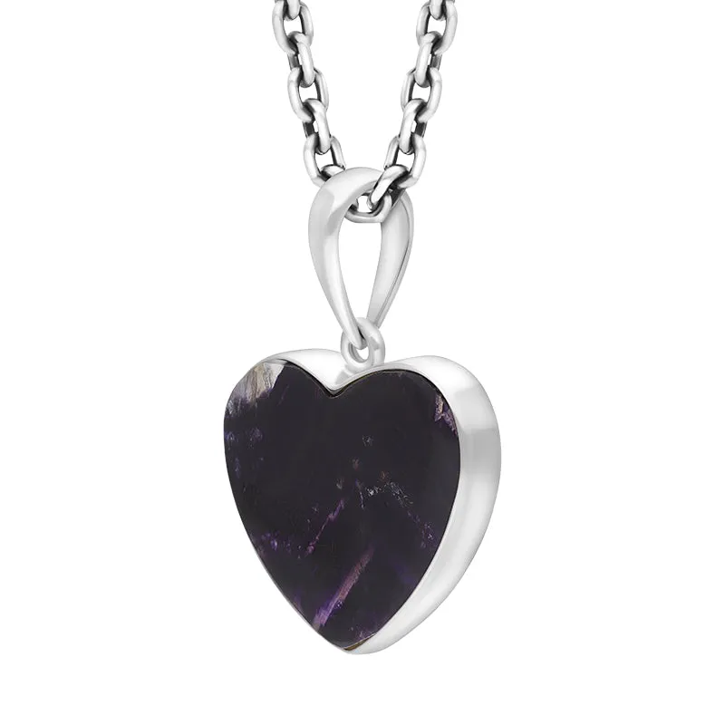 Sterling Silver Blue John Unique Heart Pendant sold by Jura Watches product image thumbnail 2