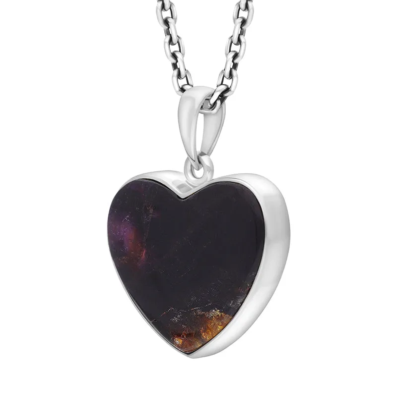 Sterling Silver Blue John Unique Heart Pendant sold by Jura Watches product image thumbnail 2