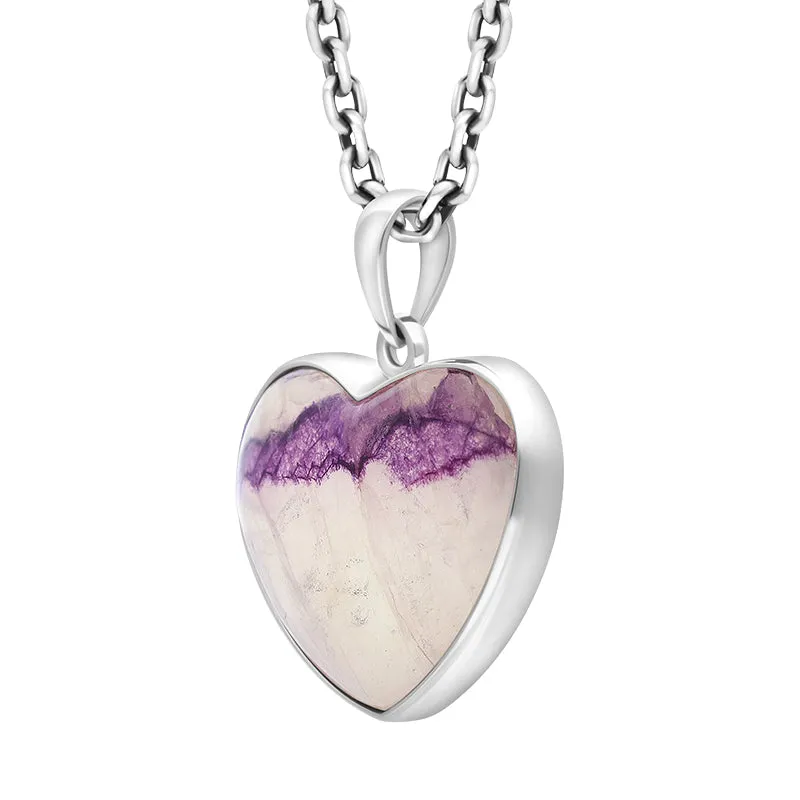 Sterling Silver Blue John Unique Heart Pendant sold by Jura Watches product image thumbnail 2