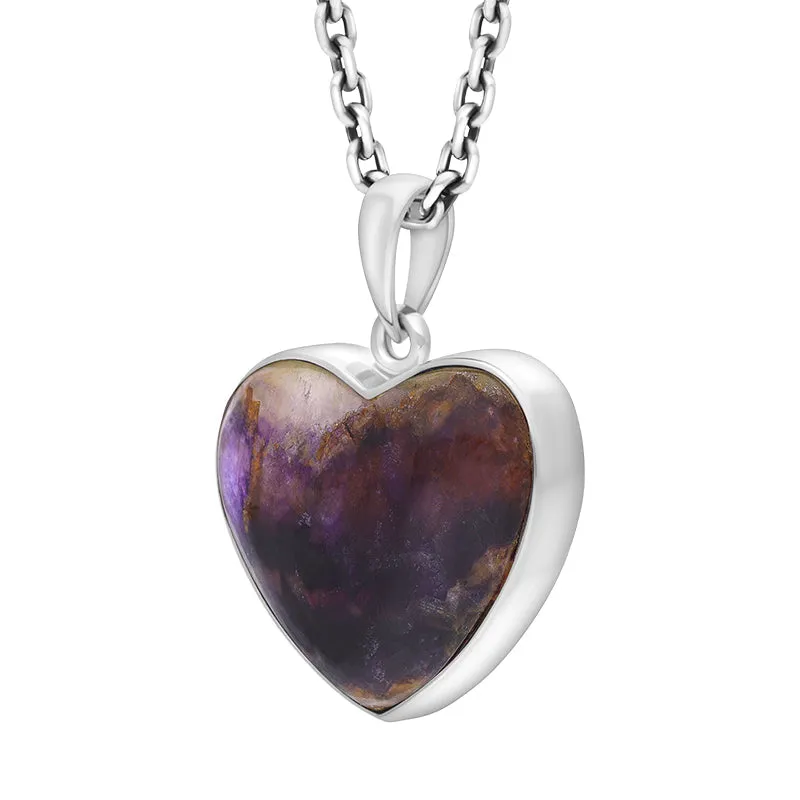 Sterling Silver Blue John Unique Heart Pendant sold by Jura Watches product image thumbnail 2