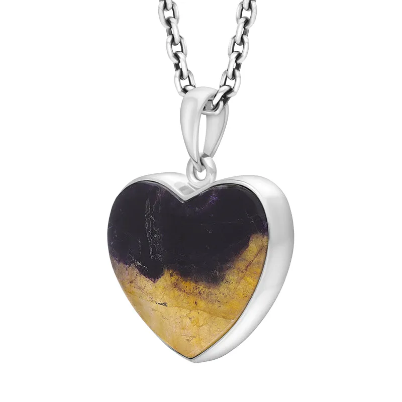 Sterling Silver Blue John Unique Heart Pendant sold by Jura Watches product image thumbnail 2