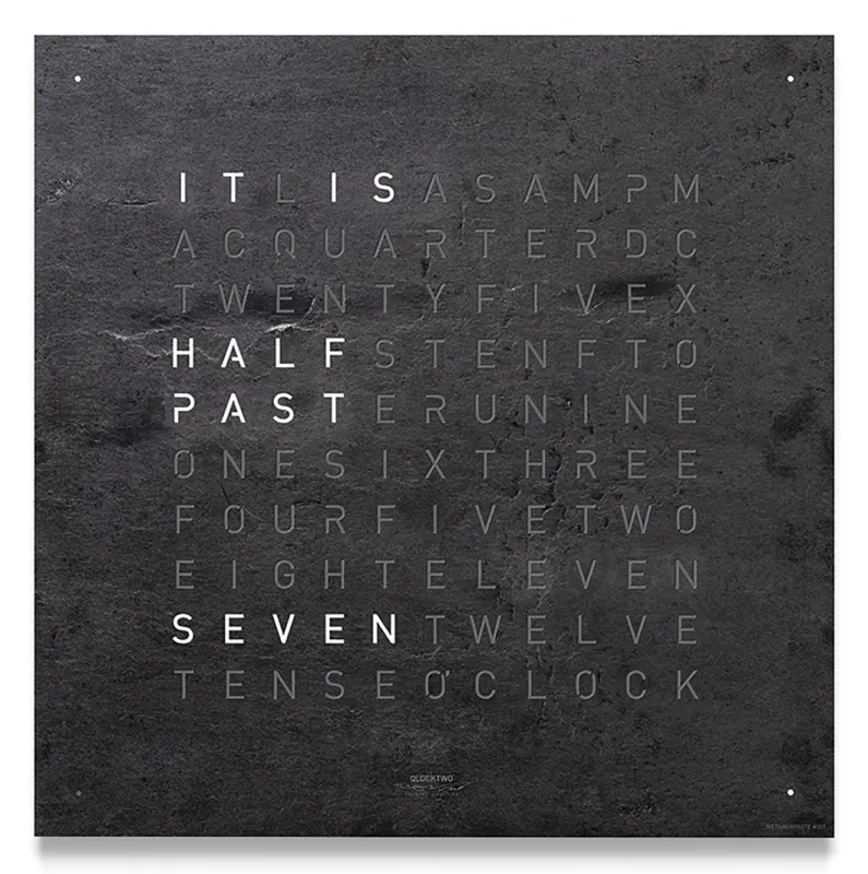 QLOCKTWO Ex-Display Earth 45 Creators Edition Metamorphite Wall Clock Watch sold by Jura Watches
