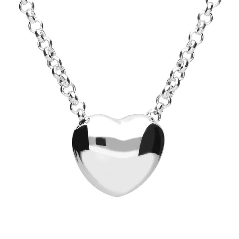 Sterling Silver 3D Heart Necklace sold by Jura Watches