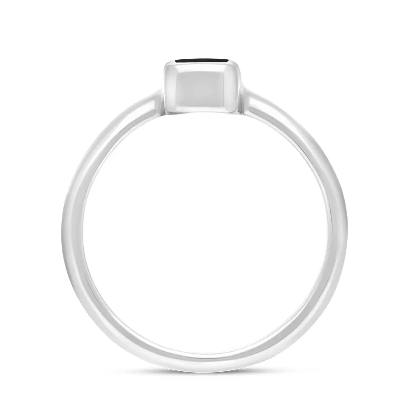 Sterling Silver Whitby Jet Slim Oblong Ring sold by Jura Watches product image thumbnail 2