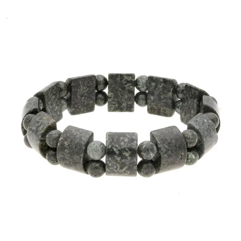 Preseli Bluestone Arc and Bead Stretch Bracelet D sold by Jura Watches