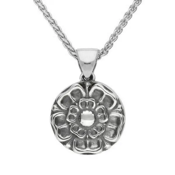 Sterling Silver Blue John Tudor Rose Reversible Necklace sold by Jura Watches product image thumbnail 2