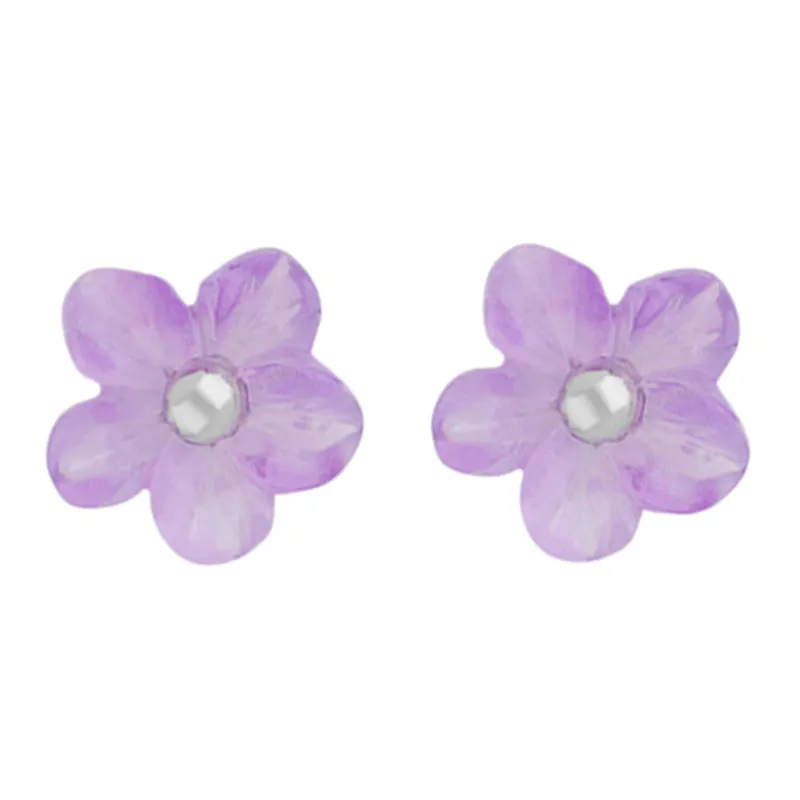 Sterling Silver Amethyst Tuberose 8mm Desert Rose Stud Earrings sold by Jura Watches