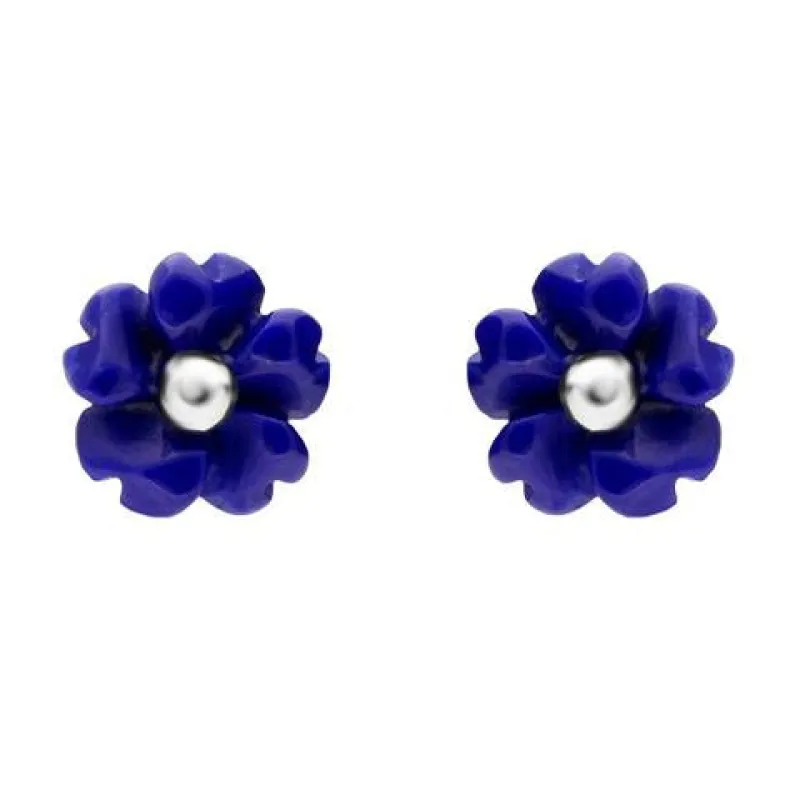 Sterling Silver Lapis Lazuli Tuberose 6mm Gypsophila Stud Earrings sold by Jura Watches