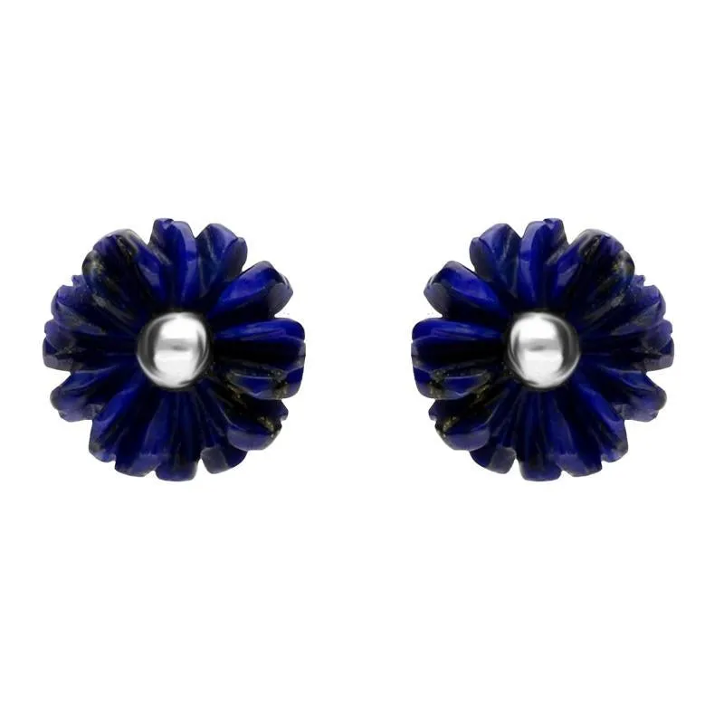 Sterling Silver Lapis Lazuli Tuberose 6mm Daisy Stud Earrings sold by Jura Watches