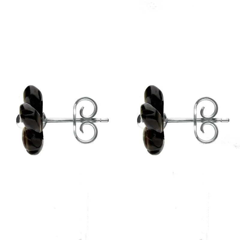 Sterling Silver Dark Mother of Pearl Tuberose 8mm Gypsophila Stud Earrings sold by Jura Watches product image thumbnail 2