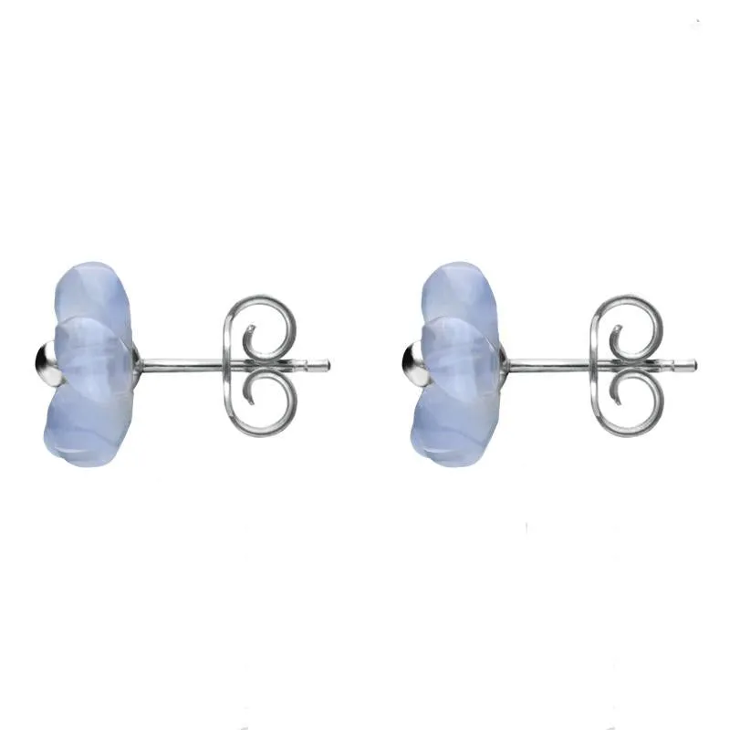 Sterling Silver Blue Chalcedony Tuberose 8mm Gypsophila Stud Earrings sold by Jura Watches product image thumbnail 2