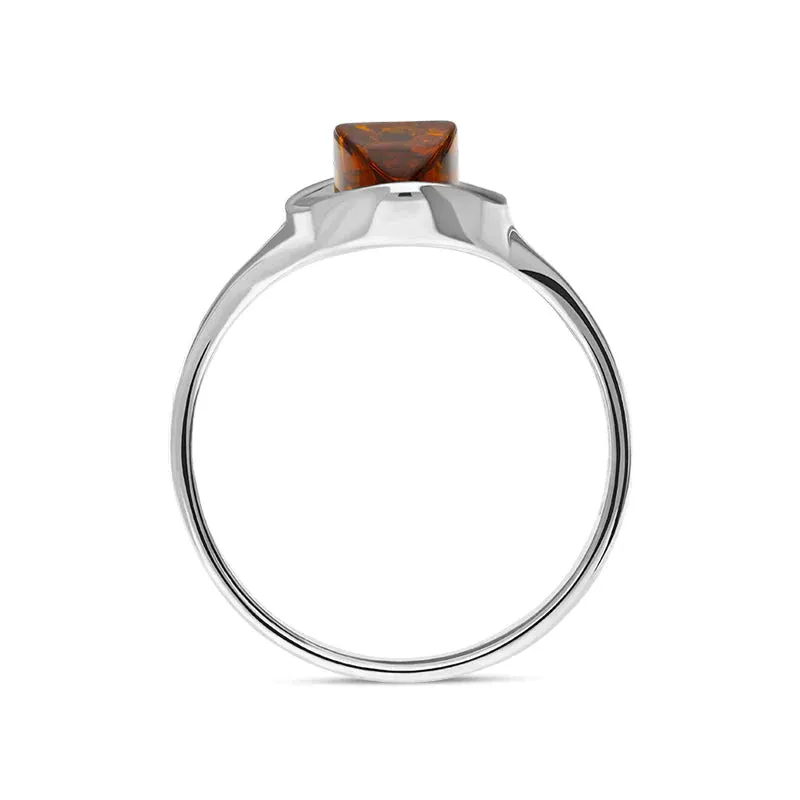 Sterling Silver Baltic Amber Open Marquise Ring sold by Jura Watches product image thumbnail 3
