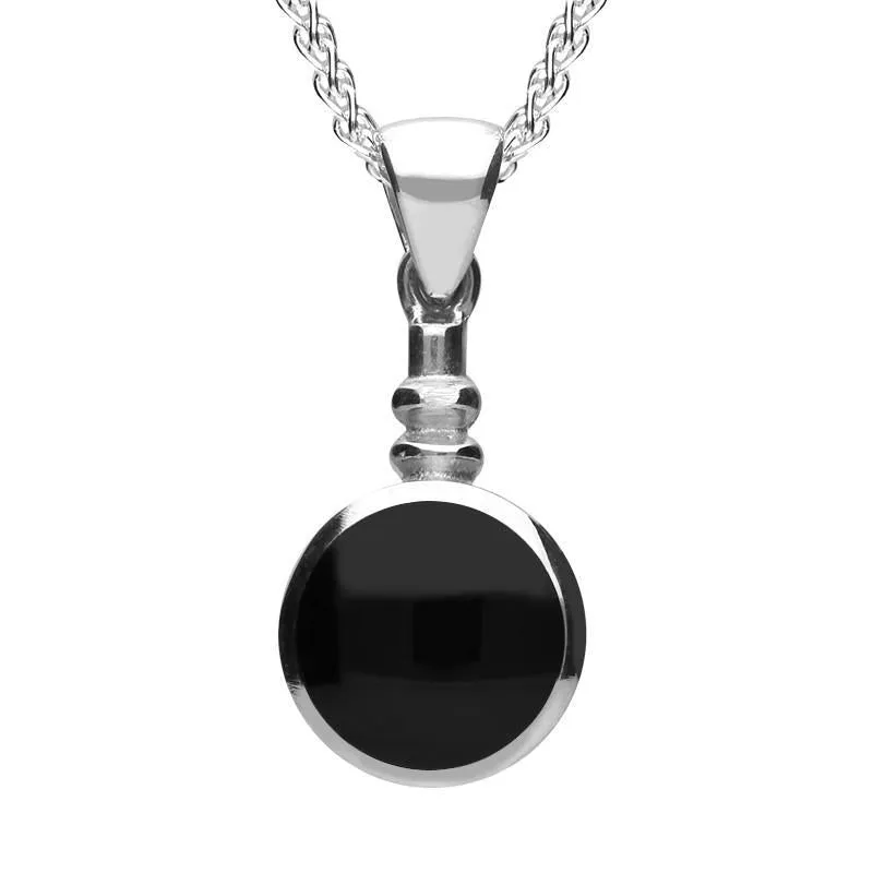 Sterling Silver Whitby Jet Bottle Top Necklace sold by Jura Watches