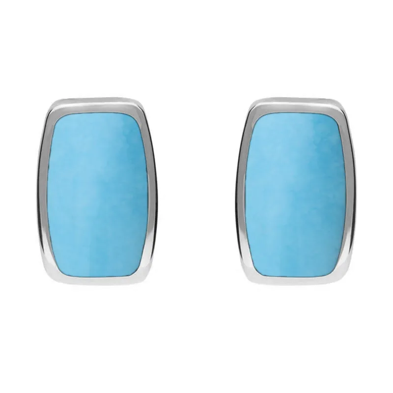 Sterling Silver Turquoise Petite Barrel Stud Earrings sold by Jura Watches
