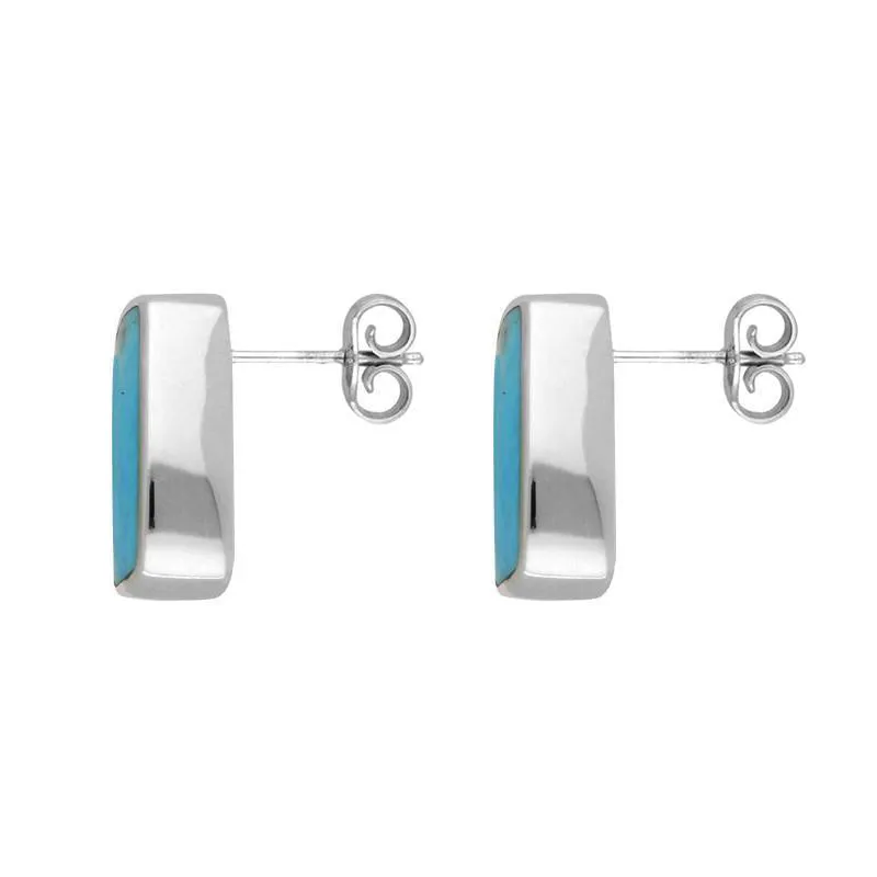 Sterling Silver Turquoise Petite Barrel Stud Earrings sold by Jura Watches product image thumbnail 2