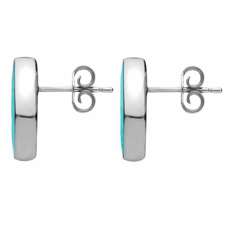 Sterling Silver Turquoise Diamond Shaped Stud Earrings sold by Jura Watches product image thumbnail 2